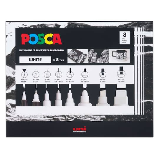 POSCA All White Paint Marker Set